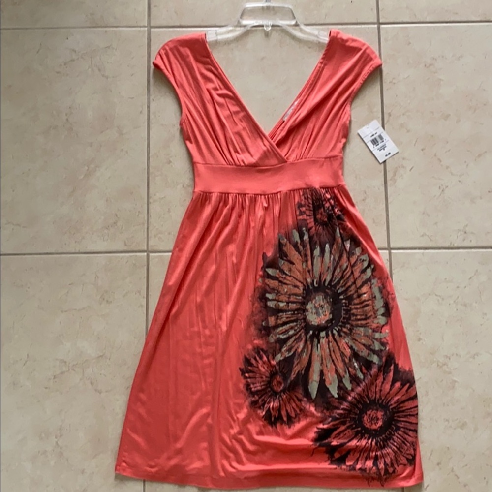 Coral summer dress